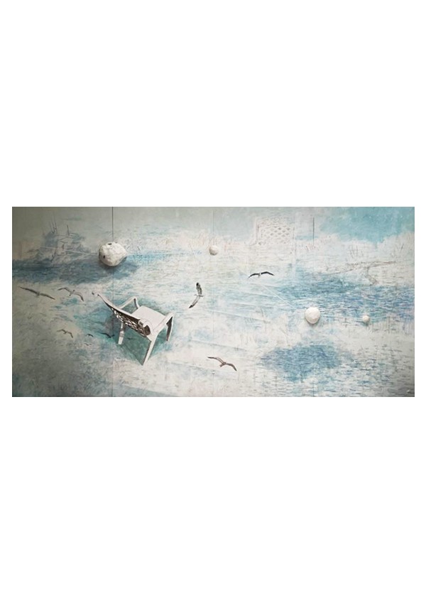 신과의 대화  244x488cm Mixed media 2020