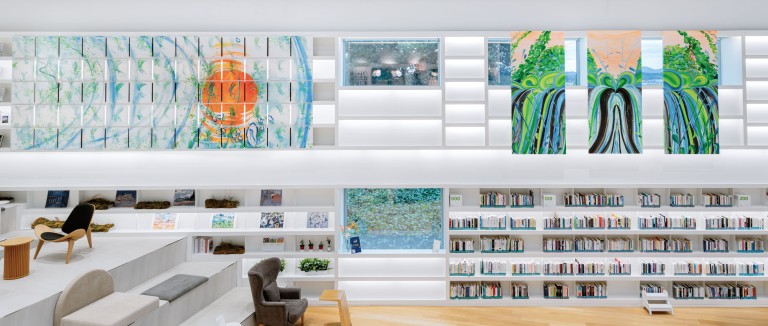 박선개인전_파란물푸른들_전시전경_흥천도서관